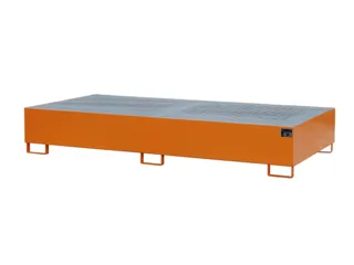 opvangbak,v. 2xIBC,opvangvol. 1000l,HxBxD 435x2650x1300mm,m. rooster - 2