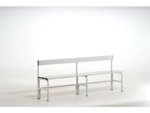 omkleedbank,HxLxD 770x2000x375mm,alu. lijsten,frame staal RAL7035
