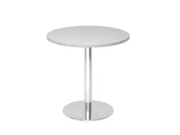 vergadertafel,HxØ 745x800mm,rond,schotelvoet chroom,ronde buis
