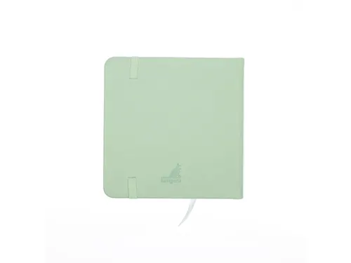 Schetsboek Kangaro 12x12cm mint PU hardcover 80 blad 140 grams roomwit