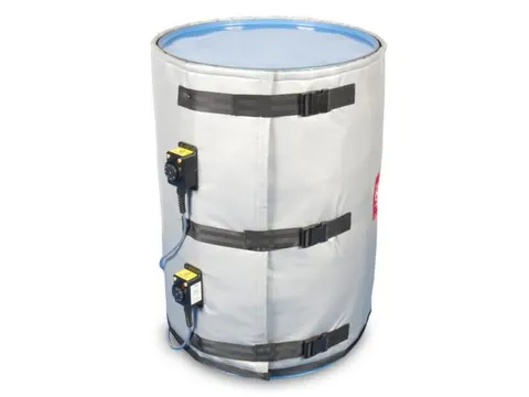 Verwarmingsmantel,V. 200L Vat,Buiten Glasvezel/Silicone,Zilverkleurig