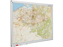 Landkaart Bord 100x130cm Softline Profiel 8mm België Postcode