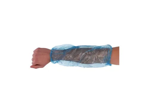 Mouwovertrek CMT 20x40cm 20mu LDPE blauw 100 stuks
