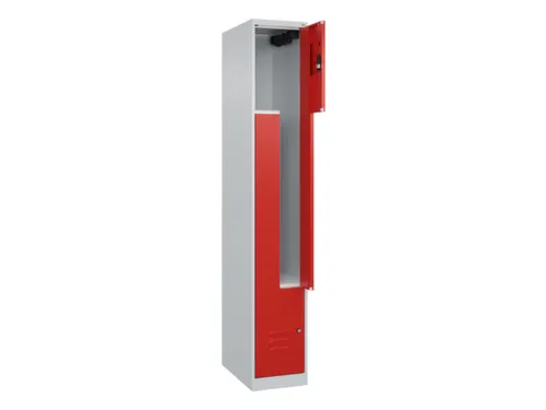 Z-garderobekast,HxBxD 1850x300x500mm,vak B 150/300mm,cil.-slot