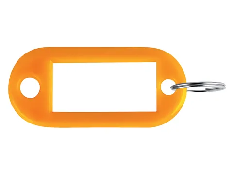 Sleutellabel Pavo kunststof oranje 100 stuks