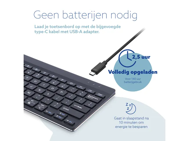 Toetsenbord R-Go Ergonomisch Compact Break QWERTY zwart