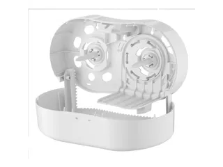Toiletpapierdispenser 2 rollen Wit (kokerloos) - 2