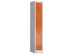Dubbeldekse garderobekast 1800x310x500mm 2vak B300mm RAL7035 RAL3000