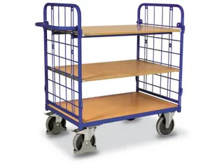etagewagen,draagverm. 500kg,3etage(s),laadvl. LxB 1200x800mm,houtetage - 2
