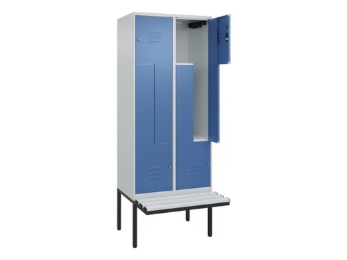 Z-garderobekast,HxBxD 2120x800x815mm,4vak,vak B 400mm,cil.-slot