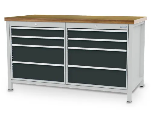 werkbank met opbergruimte,HxBxD 859x1500x750mm,multiplexblad