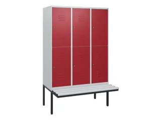 Dubbeldekse dekenkist,HxBxD 1950x1200x815mm,3x2vak.,vak B 400mm - 1