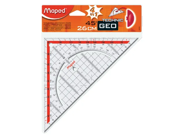 Geodriehoek Maped 028700 26cm 45 Graden Transparant