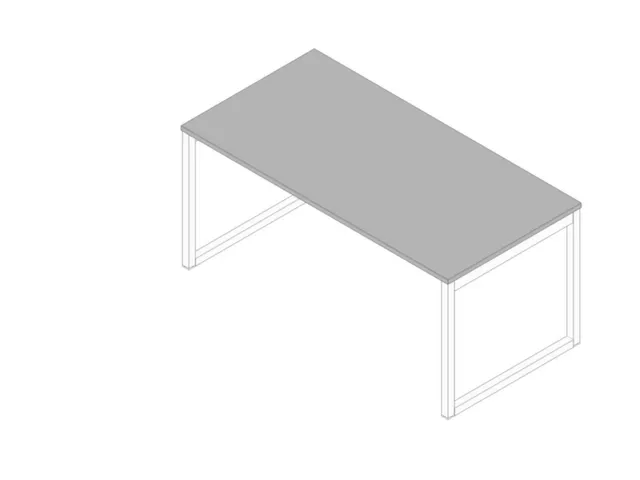 bureau,HxBxD 730x1600x800mm,blad grijs,sledeframe wit