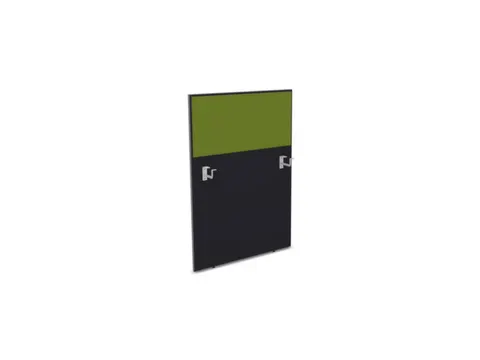 baliepaneel,v. bureau,aanbouw links,B 800mm,CC-zwart,BN7048-groen