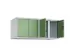 opzetkast,v. locker voor scheiding van kleding,4vak.,vak B 300mm