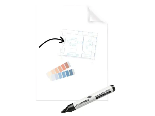 Legamaster Magic-Chart Clearboard Folie 60x80cm Transparant 25 vel