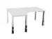 bureau à retour à hauteur réglable,HxlxP 720-840x1600x1200mm,Bl-bla