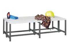 dubbele zitbank,HxLxD 430x1500x740mm,onderstel RAL5010