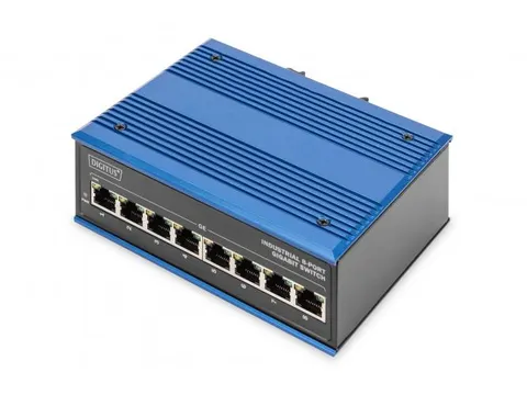 8-poorts Gigabit Ethernet-netwerkschakelaar, industrieel, onbeheerd