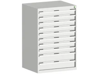 ladekast HxBxD 1200x800x650mm 10laden RAL7035 front RAL7035 - 1