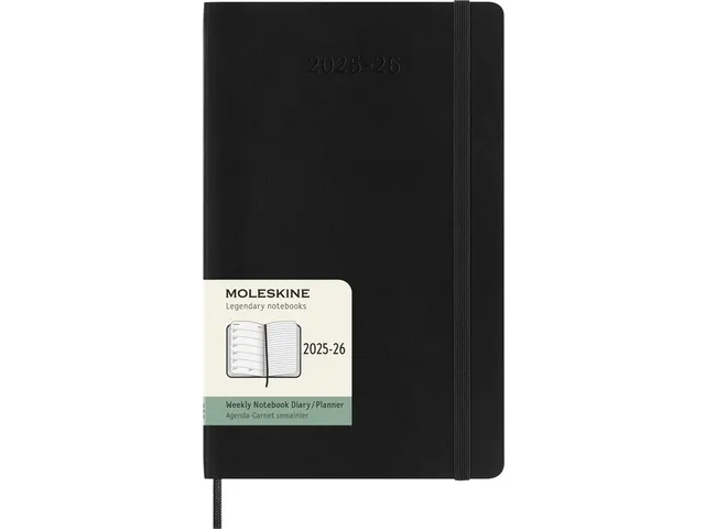 Agenda 2025/2026 Moleskine 18M Planner Weekly 7dag/1pagina large zwart