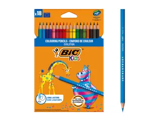Kleurpotloden Bic Kids Evolution Assorti Blister à 18st - 3