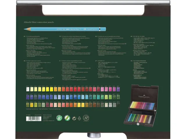 Aquarelpotlood Faber-Castell Albrecht Dürer houten koffer 72 stuks