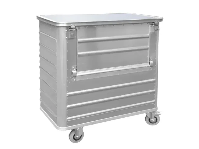 Bakwagen Van Aluminium Met Deksel 300kg 1430x1280x730mm 1050l