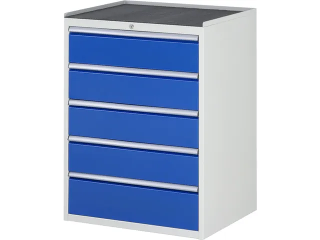 ladekast 1035x770x650mm 5laden cilinderslot RAL7035 RAL5010 metaal