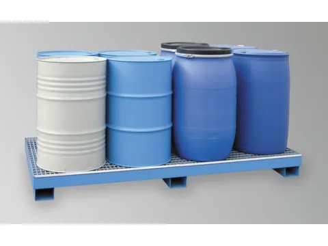 Opvangbak Staal Bxdxh 2420X1220X210Mm Voor 8X200L Vaten Verzinkt