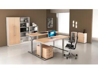 Elektrisch in hgte vst. zit-sta-bureau,HxBxD 630-1270x1800x800mm - 2