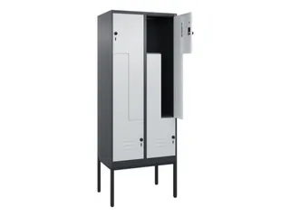 Z-garderobekast,HxBxD 2120x800x500mm,vak B 200/400mm,draaigrendel - 2