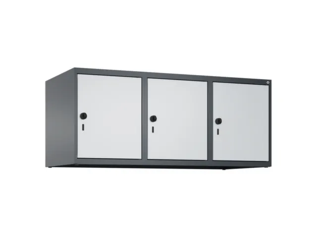 opzetkast,v. locker,3vak.,vak B 400mm,HxBxD 500x1200x500mm,vleugeldeur