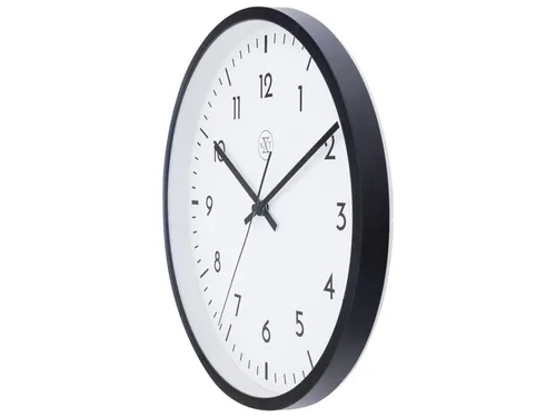 Wandklok NXT dia 30cm zwart/wit kunststof Easy Big