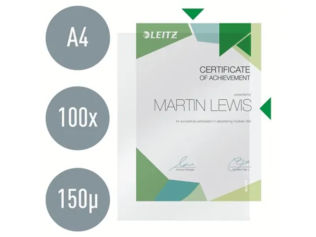 Insteekmap L-Model Leitz 4100 A4 Pvc 0.15mm Transparant Helder