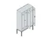 locker voor scheiding van kleding,HxBxD 2120x1200x500mm,4vak