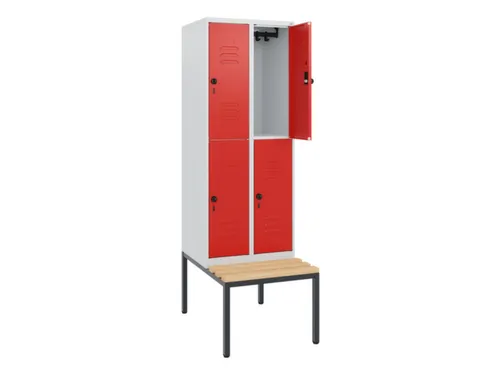 Dubbeldekse dekenkist,HxBxD 1950x600x815mm,2x2vak.,vak B 300mm