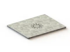 legbord,v. dossierstelling,BxD 750x600mm,vakl. 80kg,staal,RAL7035