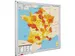 Tableau Carte géographique 100x100cm Softline Départements France