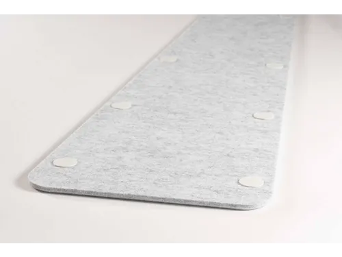 Akoestische PET-vilt trapezium stroken lichtgrijs 30x120cm 6 stuks