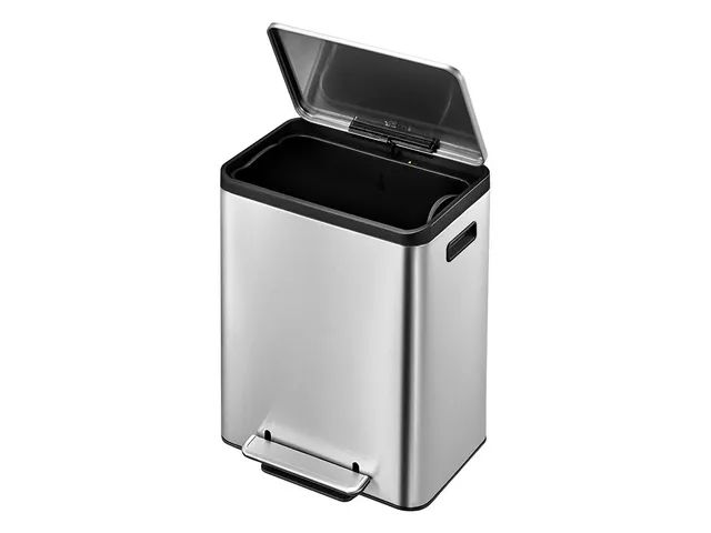 EcoCasa pedaalemmer 30 liter Mat RVS EKO