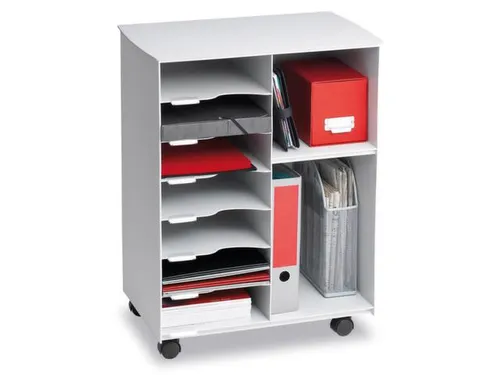 transportwagen,HxBxD 699x545x335mm,7vakken,romp grijs,front grijs