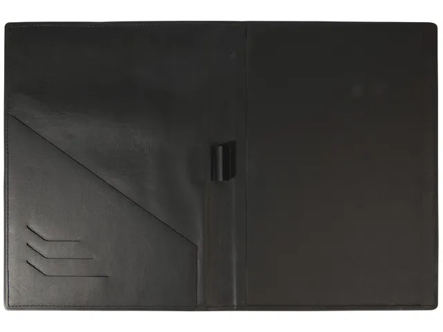 Porte-blocs version cuir noir A4
