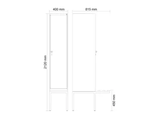 locker met bank,HxBxD 2120x400x815mm,1vak,vak B 400mm,cilinderslot - 3