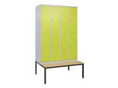 Dubbeldekse dekenkist,HxBxD 2120x1200x815mm,4x2vak.,vak B 300mm