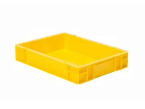 Euronorm-stapelbak 7l 75x400x300mm Wanden/bodem Gesloten Geel