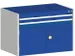 ladekast HxBxD 700x1050x750mm 2laden RAL7035 front RAL5010