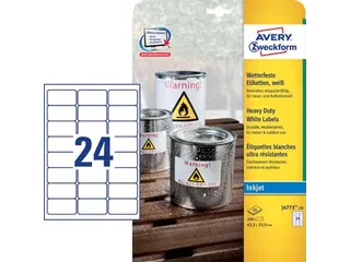 Avery Zweckform Ultra-Sterke Etiketten wit 63.5x33.9mm Wit 240 stuks - 3
