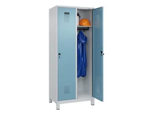 locker,HxBxD 1950x800x500mm,2vak,vak B 400mm,draaigrendel,voeten